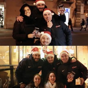 foto team casaforte con cappello babbo natale